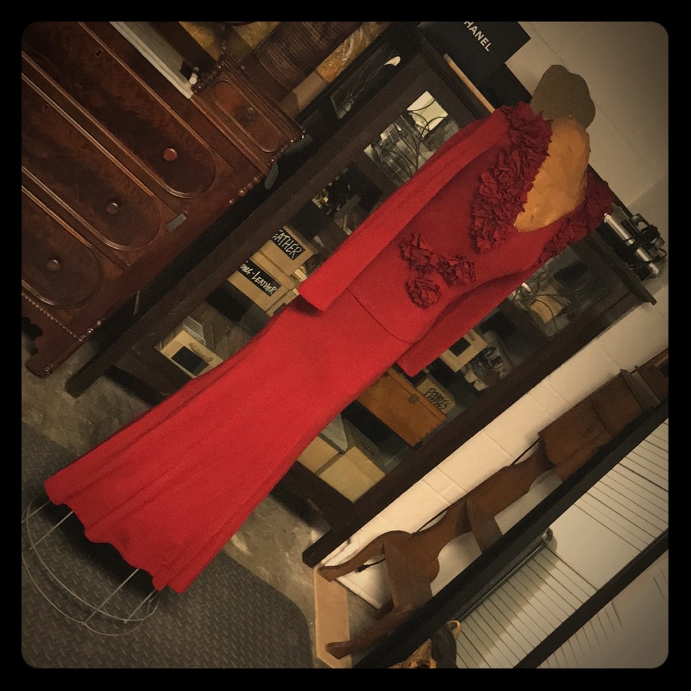 Isabel de Pedro Mr Cat.  Red Sweater w Long Skirt